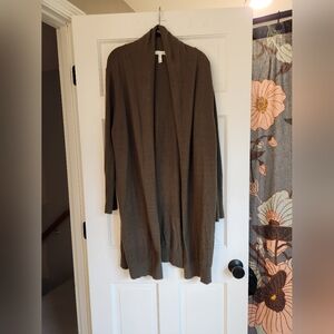 Nordstrom Olive Green Long Cardigan